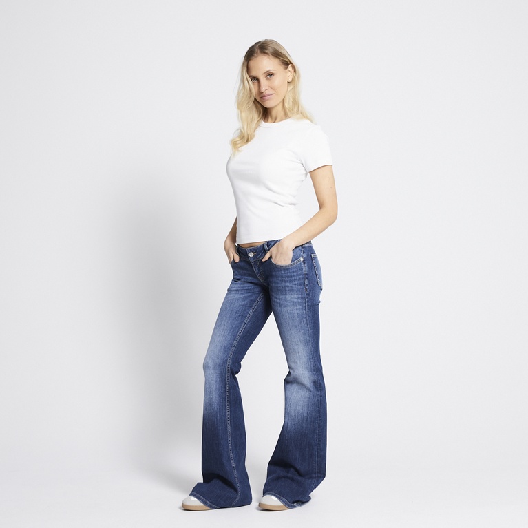 Rib tee "Alvia Rib Top" White